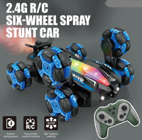 Thumbnail for 2.4GHz Remote & Watch Control 6 Wheels Stunt Spray Car