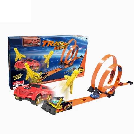 Speed Rail Car Pullback Racing Track Set