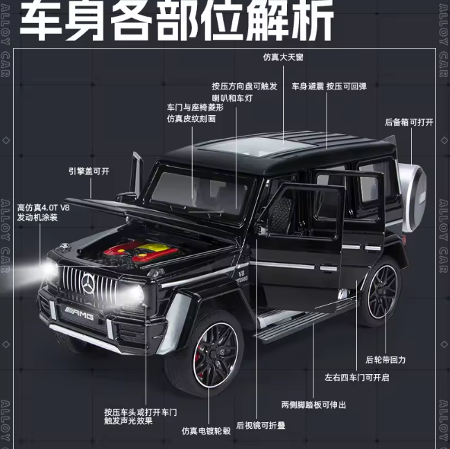 1:24 Diecast Mercedes Benz G63 Model