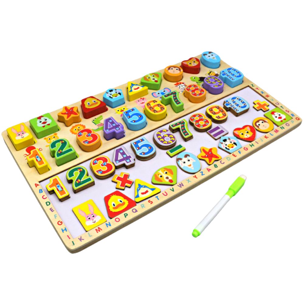 Wooden 3in1 Digital Shape Board