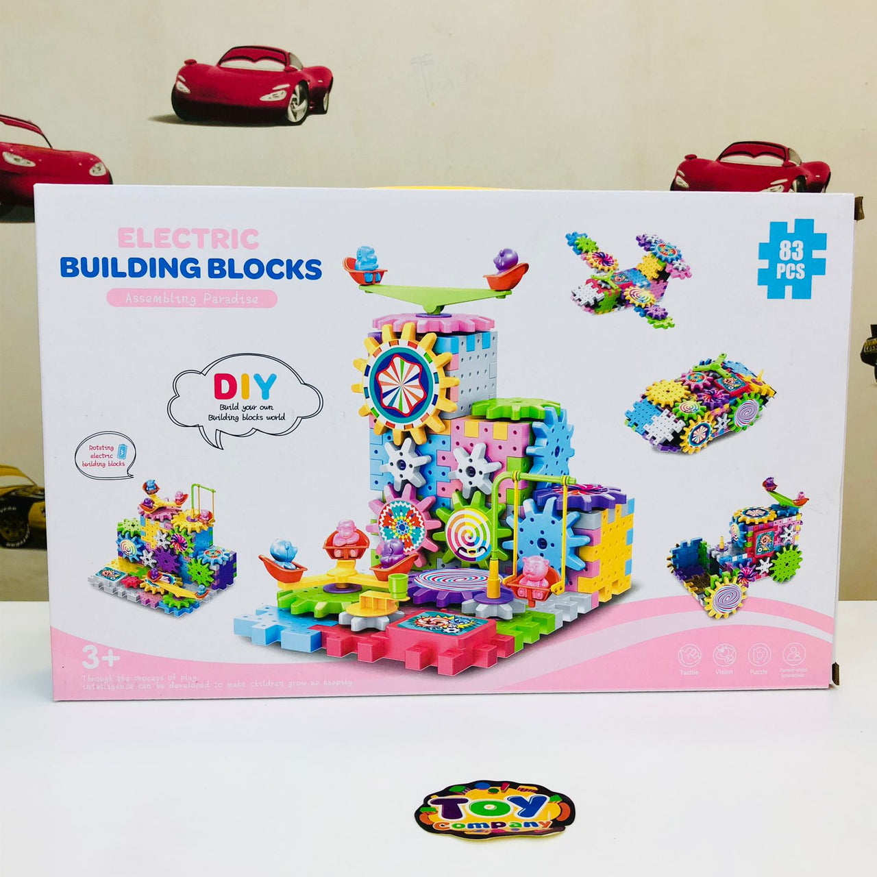 83Pcs DIY Electric Gear Spinning Building Blocks