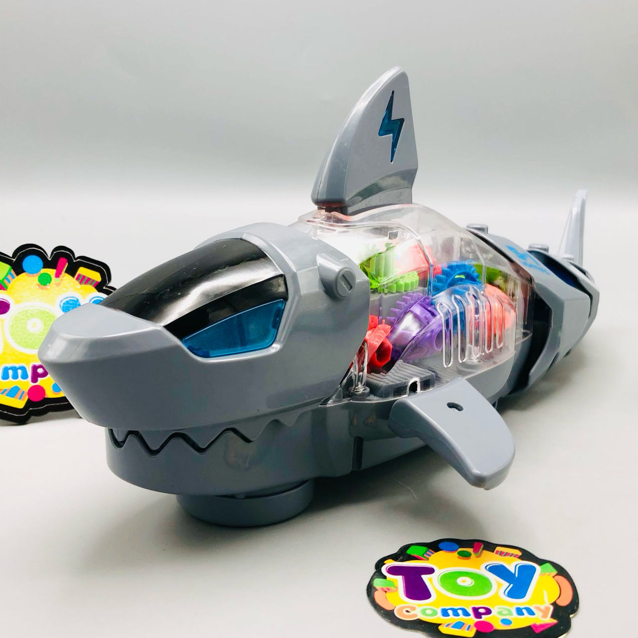 Transparent Gear Robot Shark With Light & Music