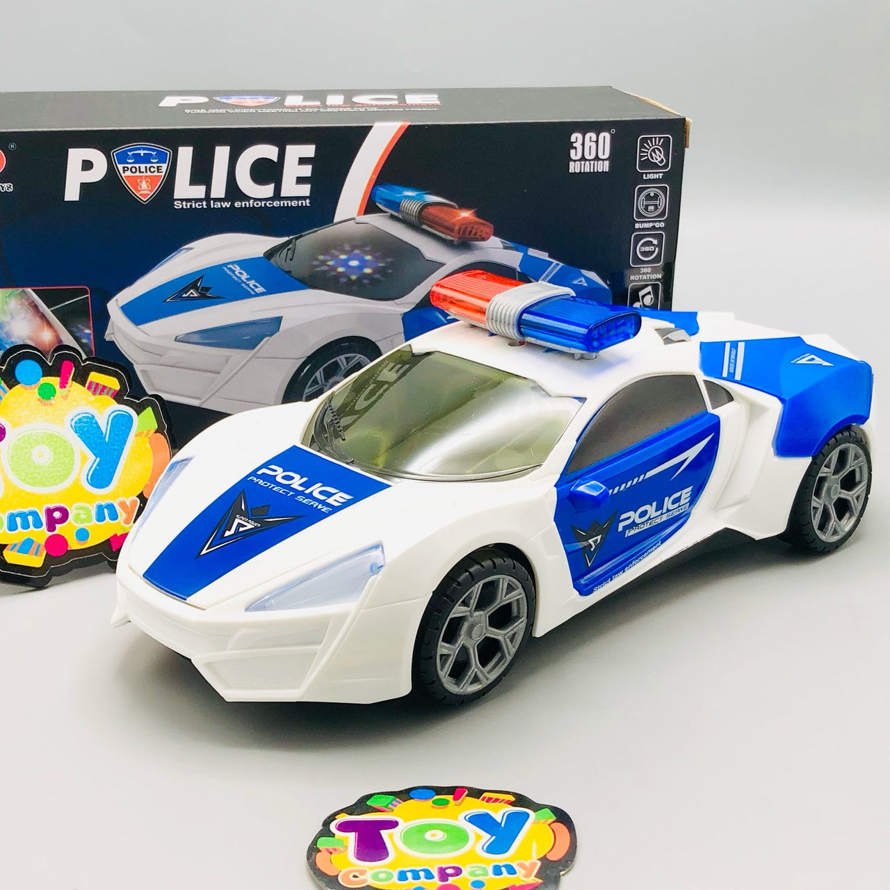 Electronic Musical Police Car With Openable Doors