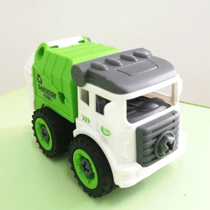 DIY 4Pcs City Sanitation Screw Vehicle