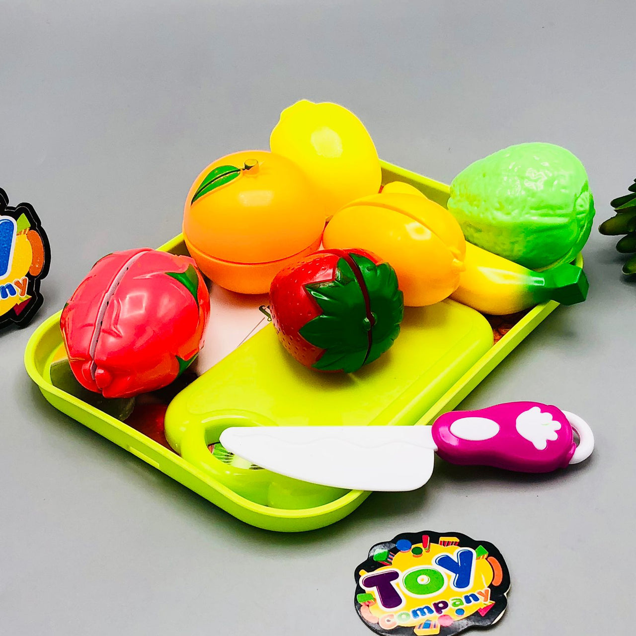 10Pcs Pretend Fruit & Vegetable Cutting Set - Assortment