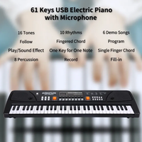 Thumbnail for BigFun 61 Keys Electronic Keyboard Piano With Microphone