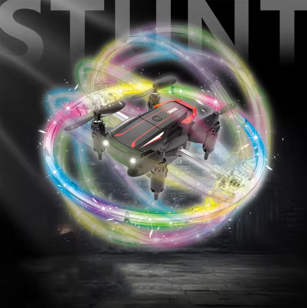 RC Mini Stunt Rolling Drone With Colorful Lights