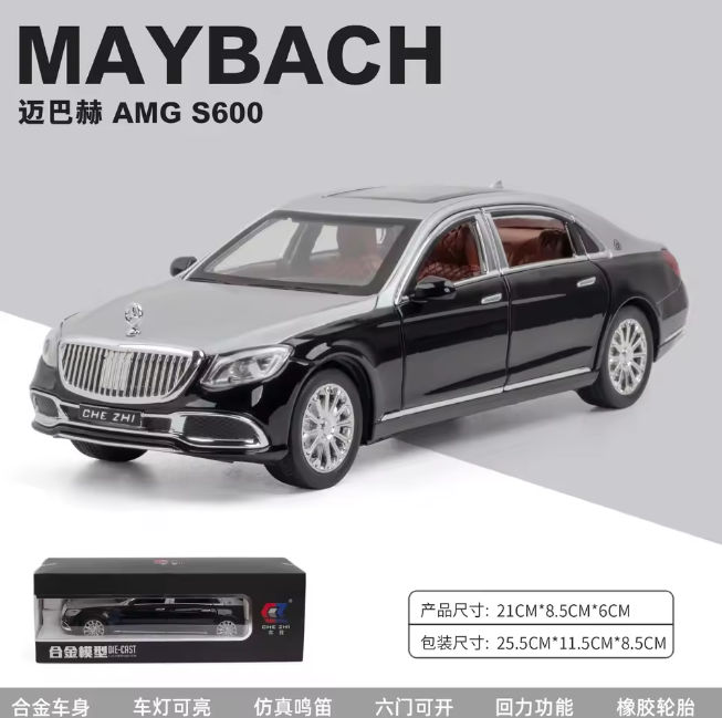 1:24 Diecast Mercedes Benz Maybach S600 With Smoke