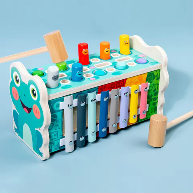 6in1 Wooden Multi-functional Xylophone & Fishing Game