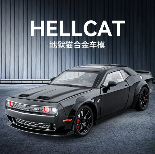 1:24 Diecast Dodge Challenger Hellcat SRT Model Car