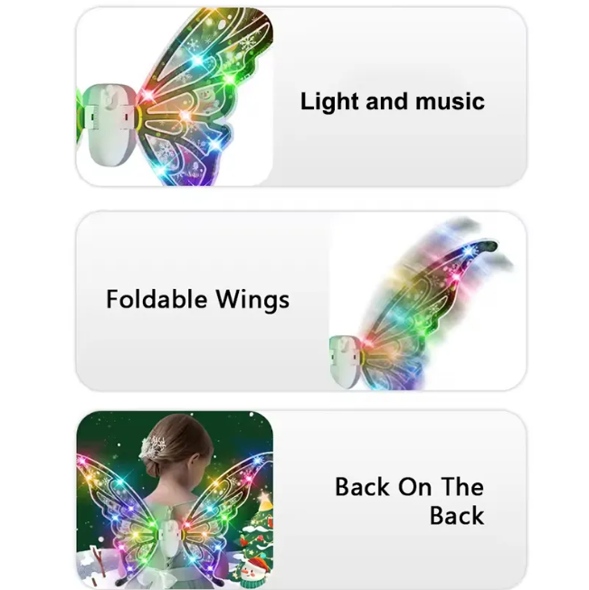 Halloween Light-up Fairy Wings For Girls