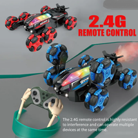 Thumbnail for 2.4GHz Remote & Watch Control 6 Wheels Stunt Spray Car