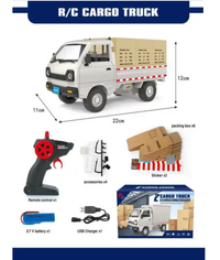 Thumbnail for 2.4GHz RC Cargo Pickup Truck With Lights - Open Tail