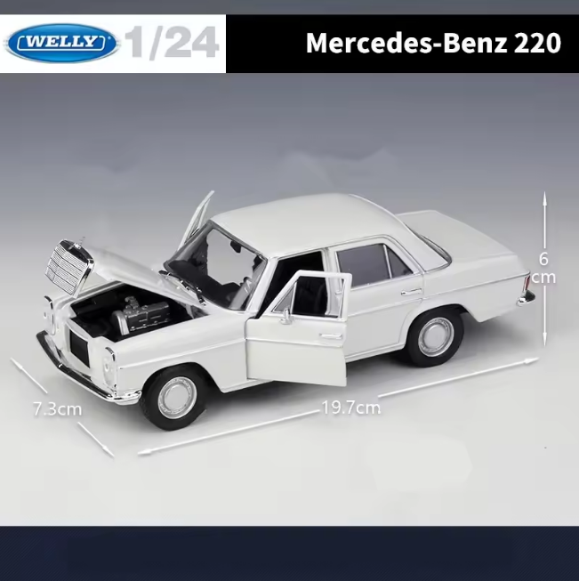 Welly 1:24 Diecast Mercedes Benz 220 Model Car