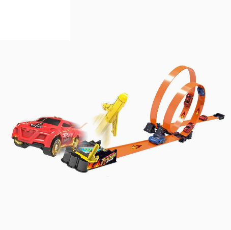 Speed Rail Car Pullback Racing Track Set