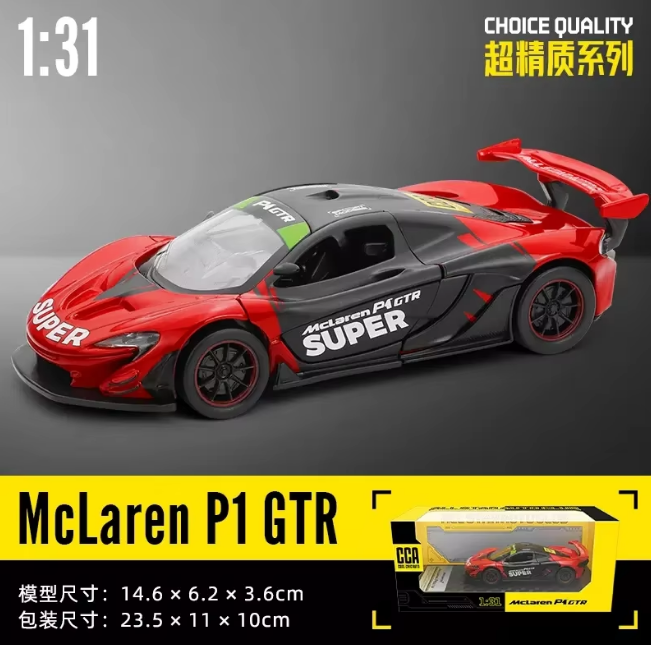 1:31 Diecast McLaren P1 GTR Official Licensed Model