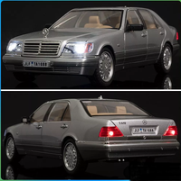 Thumbnail for 1:24 Diecast Mercedes W140 SL320 Model - Limited Edition