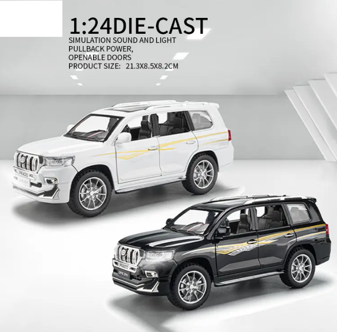 1:24 Diecast Land Cruiser Prado With Smoke