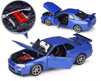 Thumbnail for Welly 1:24 Diecast Nissan Skyline GTR R34 Model Car