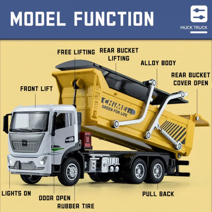 1:32 Diecast Construction Muck Truck Model