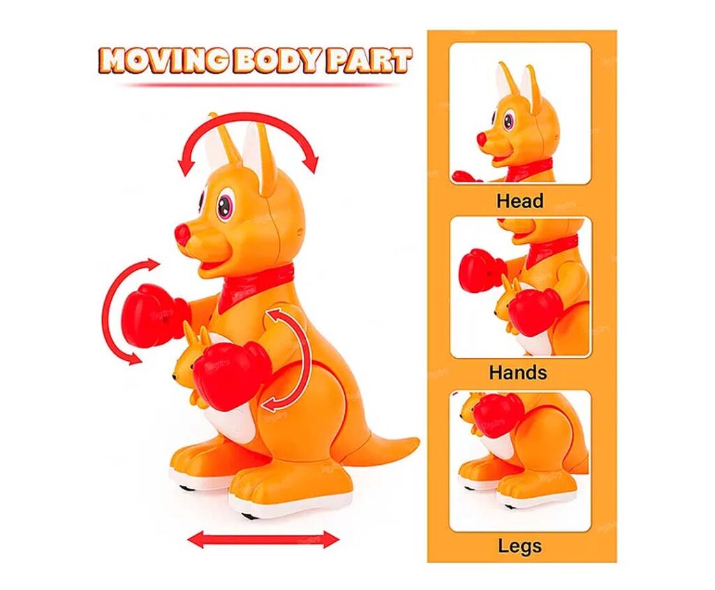 Battery Operated Hopping Kangaroo With Light & Sound