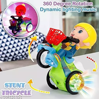Thumbnail for Girl Stunt Tricycle Model Toy Car