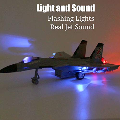 Diecast Fighter Jet Model With Light & Sound - 1Pc