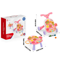 Thumbnail for Huanger 2in1 Baby Musical Walker & Activity Table - Pink