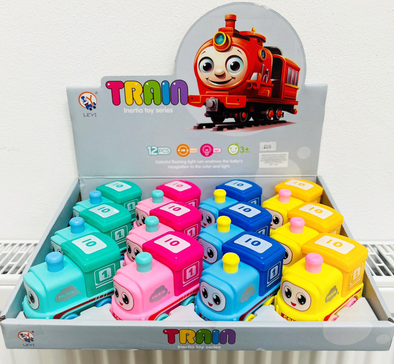 Pullback Mini Light-up Train Toy - 1Pc