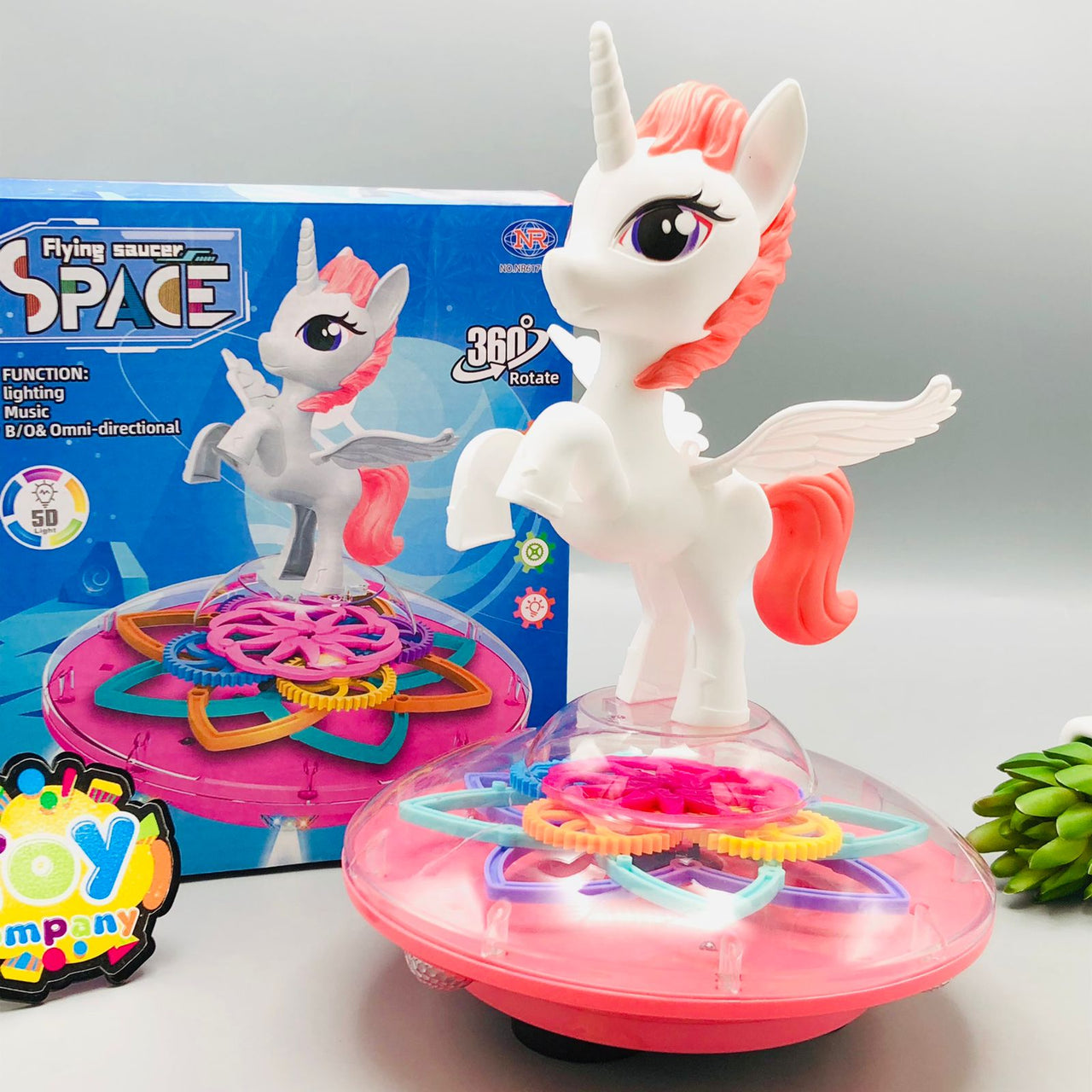 Electric Pony UFO Gear Toy With Light & Music