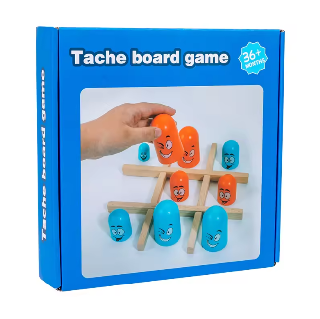 Wooden Emoji Tache Board Game