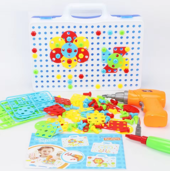 239+ Pieces Kids Creative Mosaic Drill Puzzle Box