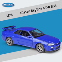 Thumbnail for Welly 1:24 Diecast Nissan Skyline GTR R34 Model Car