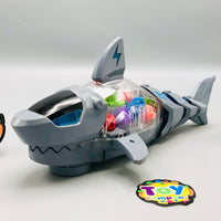 Thumbnail for Transparent Gear Robot Shark With Light & Music