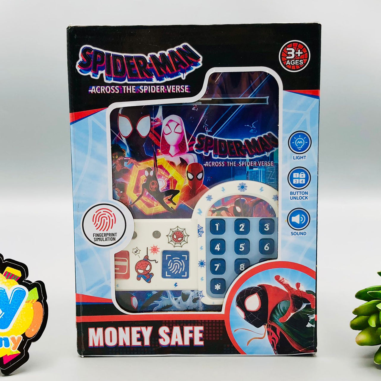 Spider-Man Fingerprint & Swipe Card Unlock Piggy Bank