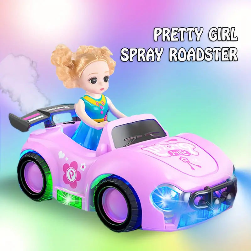 Battery Operated Pretty Girl Spray Roadster Car