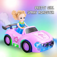 Thumbnail for Battery Operated Pretty Girl Spray Roadster Car