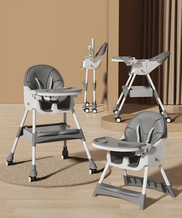 Kidilo 4in1 Convertible High Chair For Kids-Gray