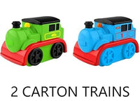 Thumbnail for Manual Mechanical Train Adventure Track Set - 2Pcs Assorted Trains