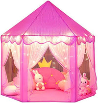 Thumbnail for Princess Castle Play Tent House With Fairy Lights