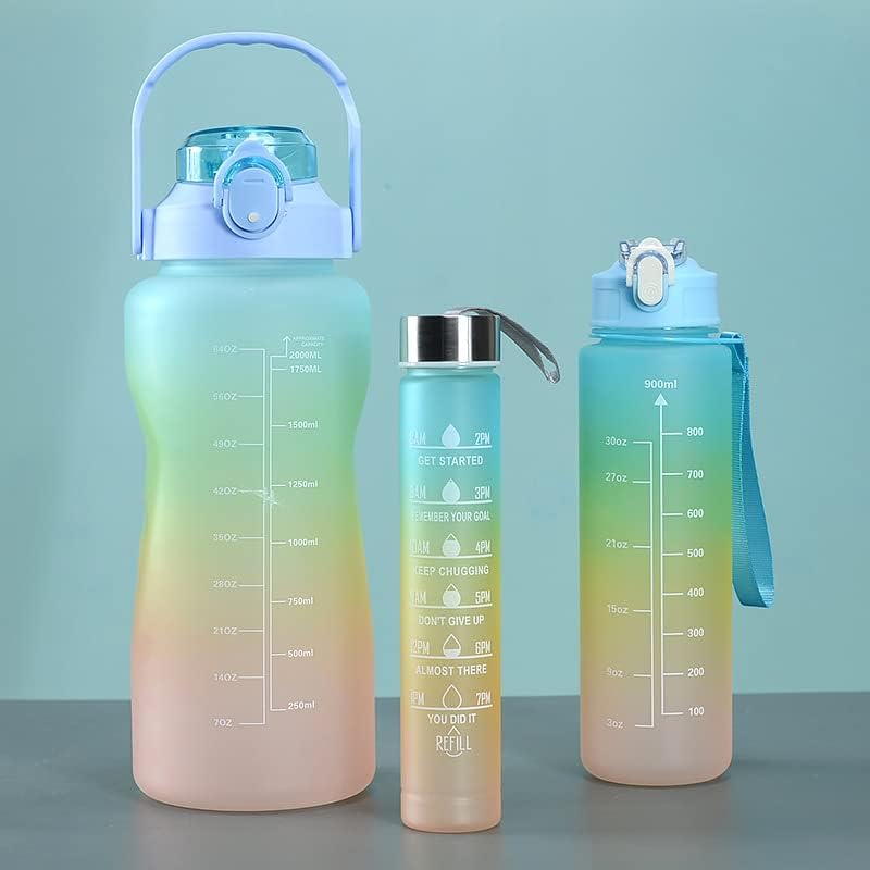 3Pcs Premium Plastic Colorful Water Bottle