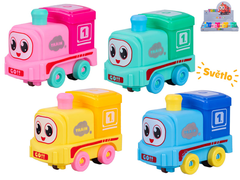 Pullback Mini Light-up Train Toy - 1Pc