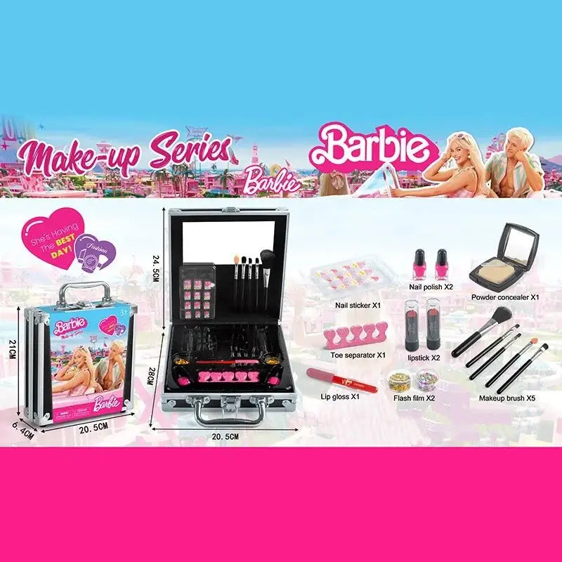 15Pcs Barbie Cosmetic Suitcase
