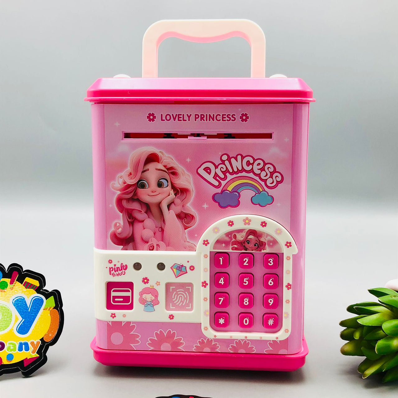 Princess Fingerprint & Swipe Card Unlock Piggy Bank