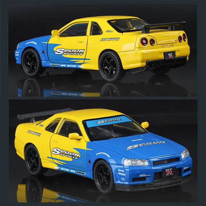 1:32 Diecast Nissan Skyline GTR R34  Model Car