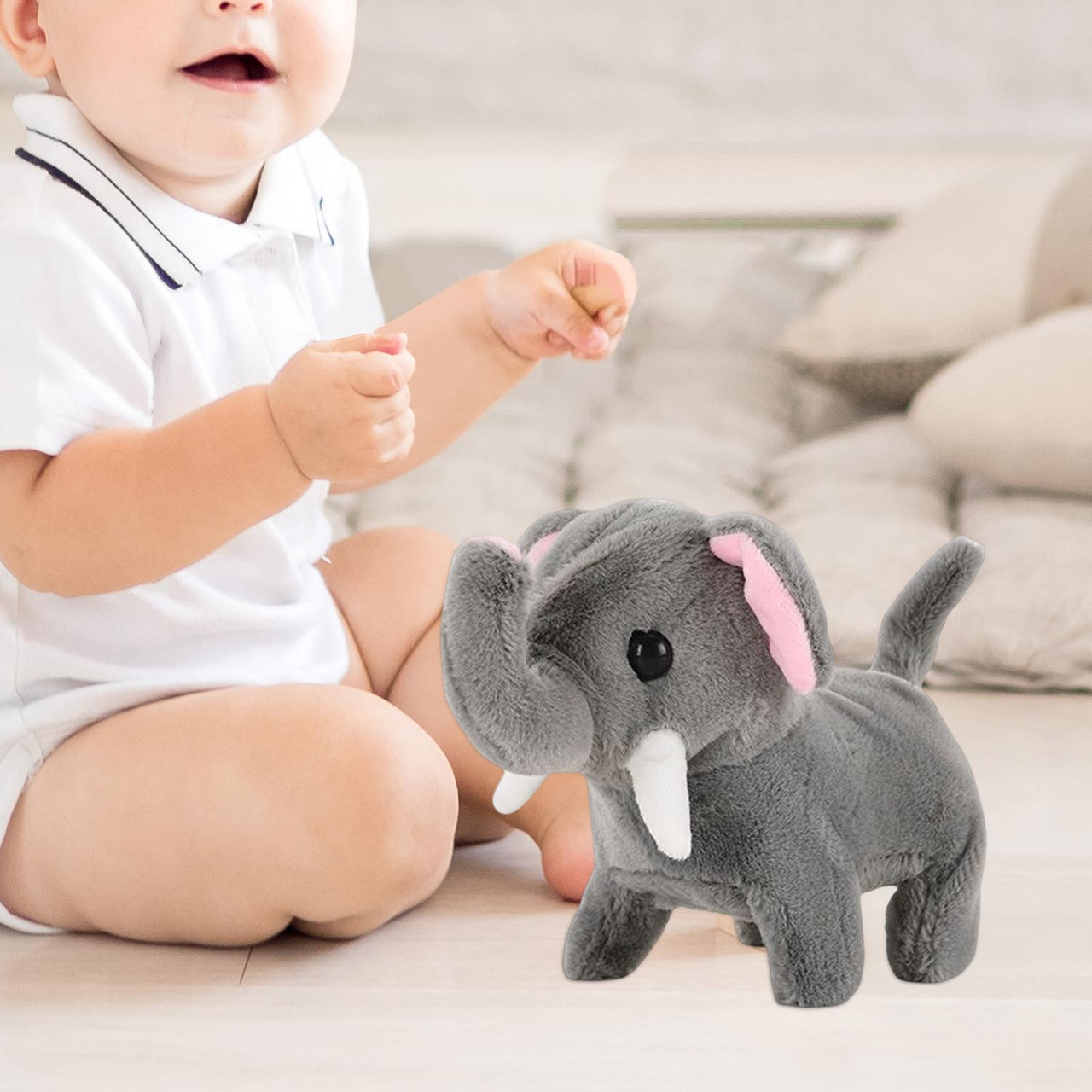 Walking Plush Pet Elephant With Sound & Box