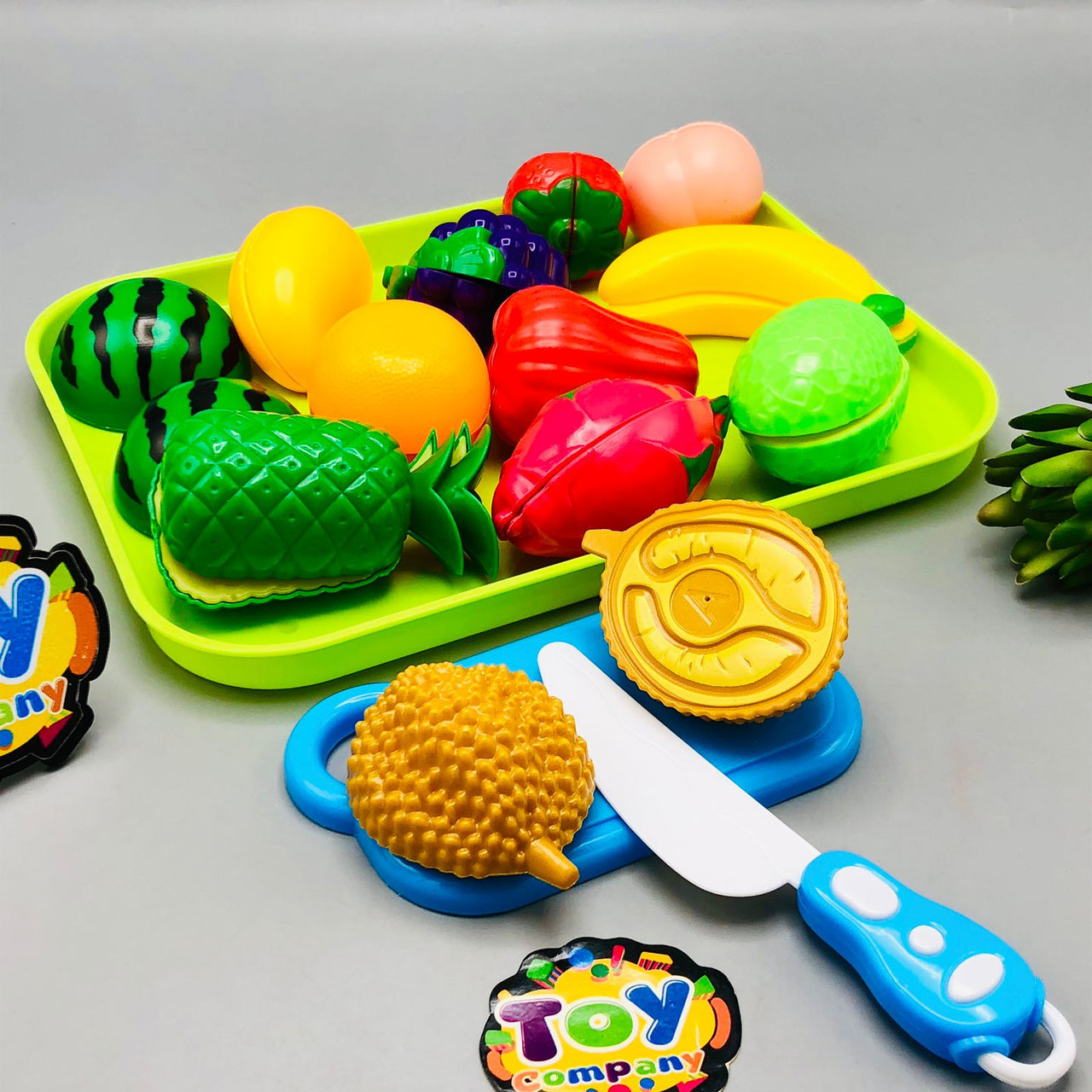 15Pcs Pretend Play Vegetable & Fruit Cutting Set