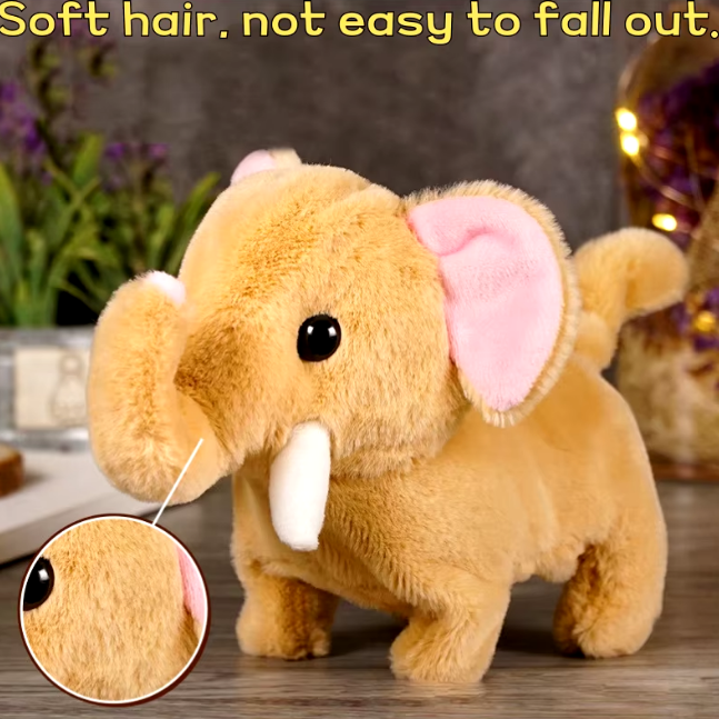 Walking Plush Pet Elephant With Sound & Box