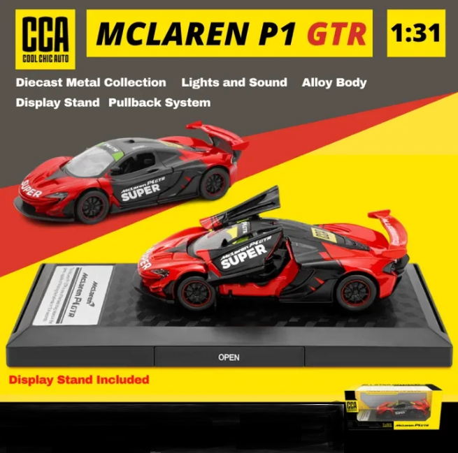 1:31 Diecast McLaren P1 GTR Official Licensed Model