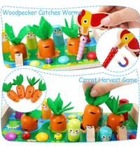 Thumbnail for 8in1 Wooden Multi-functional Fishing Harvest Turnips Game